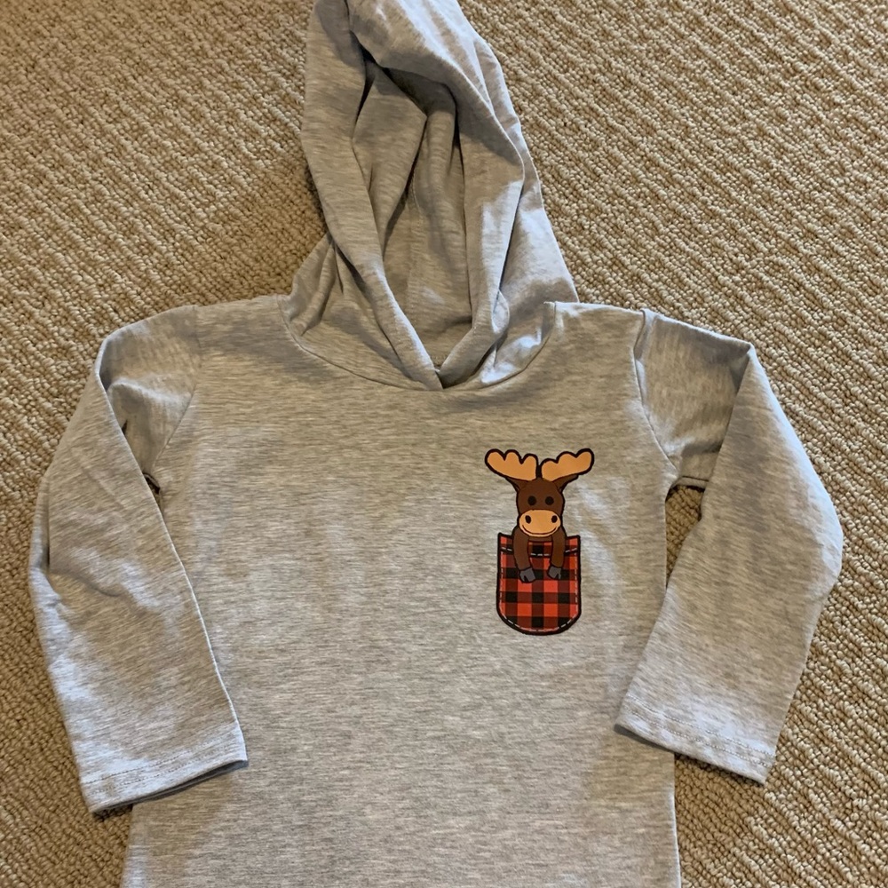 NWT Toddler moose hoody